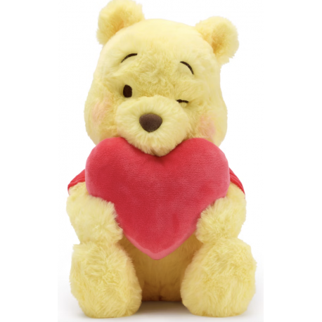 Disney Japan Winnie the Pooh with Heart Knuffel - 22.5cm
