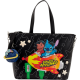 Loungefly Lilo & Stitch - Space Adventure Glow-in-the-Dark Convertible 19" Faux Leather Tote Crossbody Bag with Coin Bag