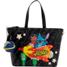 Loungefly Lilo & Stitch - Space Adventure Glow-in-the-Dark Convertible 19" Faux Leather Tote Crossbody Bag with Coin Bag