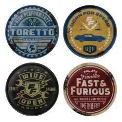 Fast & Furious Onderzetters 4-Pack Vintage Style