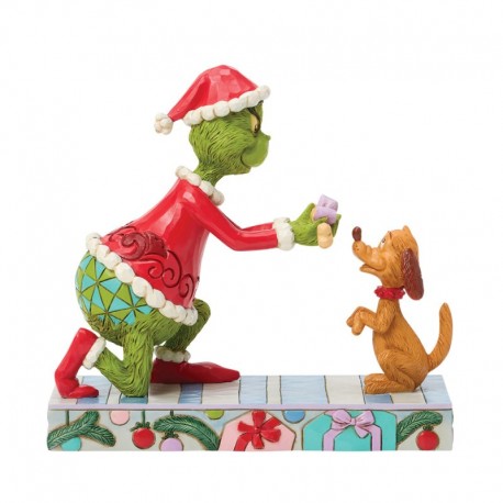 The Grinch By Jim Shore - The Grinch Giving Max A Bone
