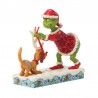 The Grinch By Jim Shore - The Grinch Tying Antlers On Max