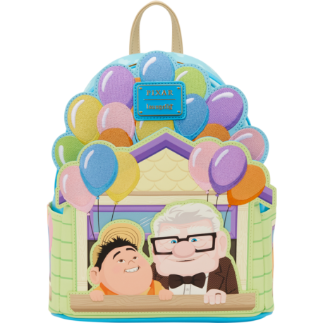 Loungefly. Up (2009) - Carl & Russell 10" Faux Leather Mini Backpack