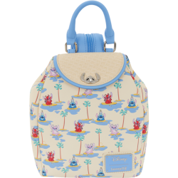 Loungefly Lilo & Stitch - All-Over Print Micro 8" Faux Leather Mini Backpack