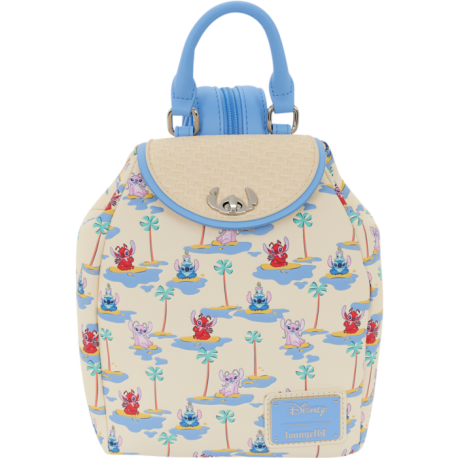 Loungefly Lilo & Stitch - All-Over Print Micro 8" Faux Leather Mini Backpack