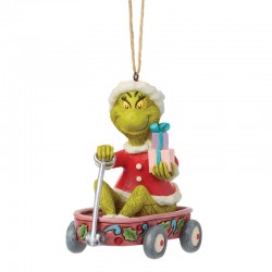 Jim Shore - The Grinch In Wagon Hanging Ornament
