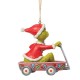 Jim Shore - The Grinch In Wagon Hanging Ornament