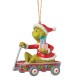 Jim Shore - The Grinch In Wagon Hanging Ornament