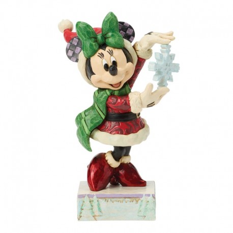 Disney Traditions - Minnie With Snowflake Figurine