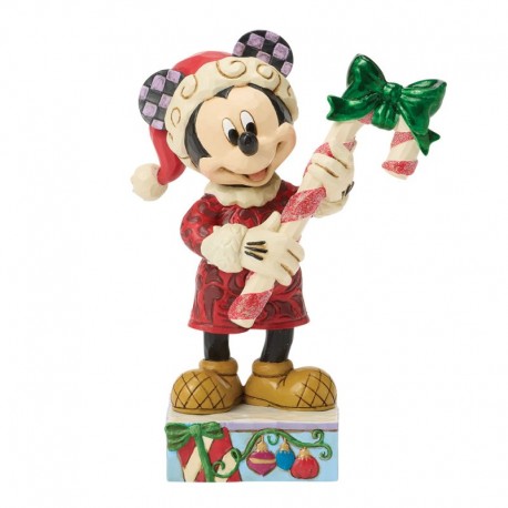 Disney Traditions - Mickey With Candy Cane Figurine