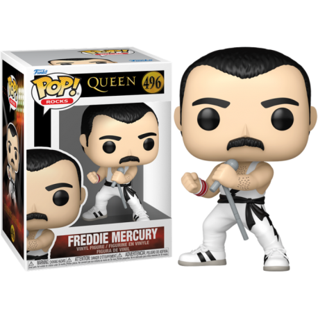 Funko Pop 496 Freddie Mercury (White Singlet), Queen