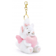 Disney Japan Marie with Heart Small Soft Toy Keyring, The Aristocats - 13cm