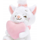 Disney Japan Marie with Heart Small Soft Toy Keyring, The Aristocats - 13cm