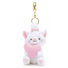Disney Japan Marie with Heart Small Soft Toy Keyring, The Aristocats - 13cm