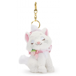 Disney Japan Marie Strawberry Bow Small Soft Toy Keyring, The Aristocats - 11cm