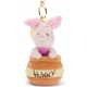 Disney Japan Piglet in Hunny Pot Small Soft Toy Keyring, Winnie the Pooh - 15cm