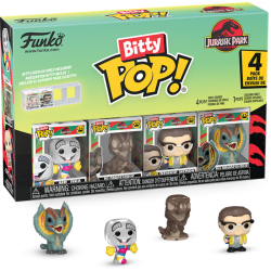 Jurassic Park - Mr. DNA, Dilophosaurus Fossil, Dennis Nedry & Dilophosaurus Bitty Pop! Vinyl Figure 4-Pack