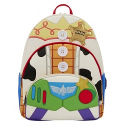 Loungefly Toy Story 5 - Jessie, Woody & Buzz Triple Pocket 12" Faux Leather Mini Backpack