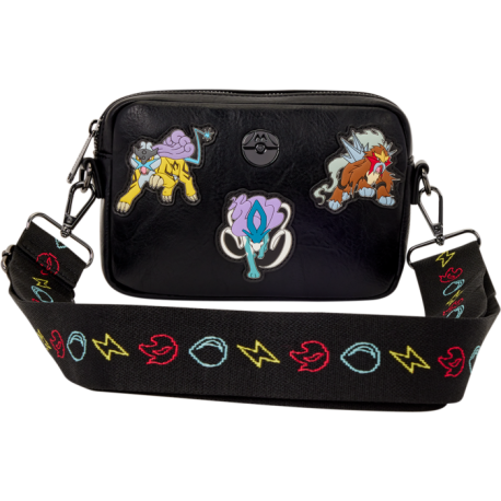 Loungefly Pokemon - Legendary Beasts 4" Faux Leather Sling Crossbody Bag with Coin Bag