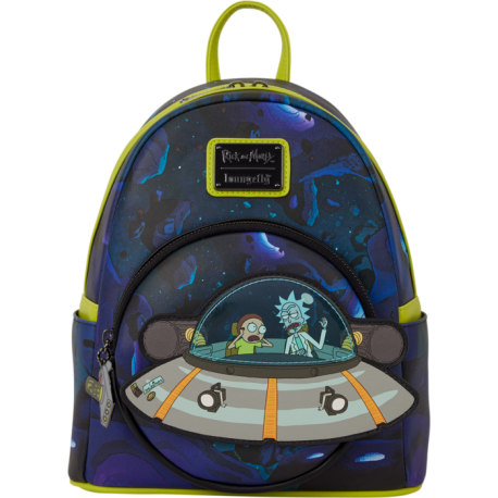 Loungefly Rick & Morty - Space Cruiser Glow-in-the-Dark 10" Faux Leather Mini Backpack