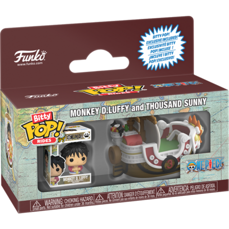 One Piece - Monkey D. Luffy and Thousand Sunny Bitty Pop! Rides Vinyl Figure