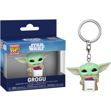 Star Wars: The Mandalorian & Grogu (2026) - Grogu with Snacks Pocket Pop! Keychain
