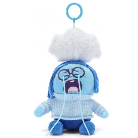 Disney Sadness Small Soft Toy Keyring, Inside Out - 14cm