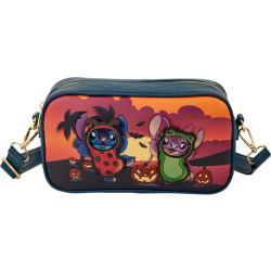 Loungefly Lilo & Stitch - Stitch & Angel Halloween Costumes 5" Faux Leather Crossbody Bag