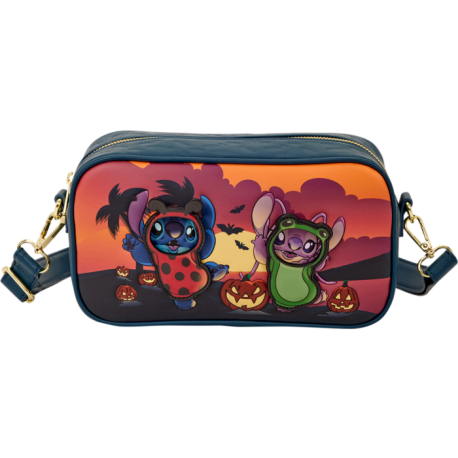 Loungefly Lilo & Stitch - Stitch & Angel Halloween Costumes 5" Faux Leather Crossbody Bag