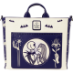 Loungefly The Nightmare Before Christmas - Jack Skellington & Sally Night Sky 11" Faux Leather Convertible Tote Bag