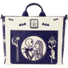 Loungefly The Nightmare Before Christmas - Jack Skellington & Sally Night Sky 11" Faux Leather Convertible Tote Bag