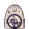 Loungefly The Nightmare Before Christmas - Jack Skellington & Sally Night Sky 10" Faux Leather Mini Backpack