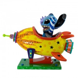 Disney Britto - Stitch Rocket Ship Figurine