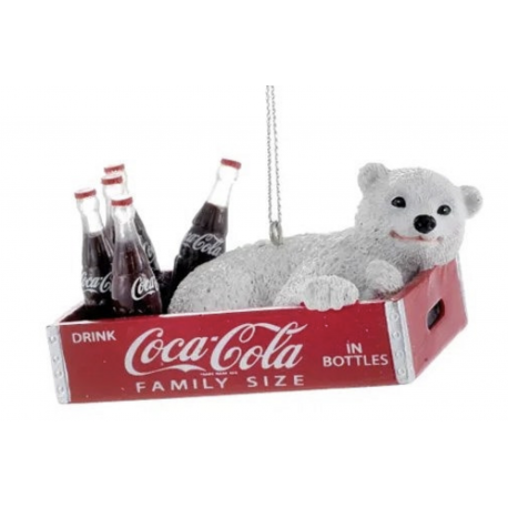 Coca Cola - 3.25" Resin Coca Cola Polar Bear Cub Ornament