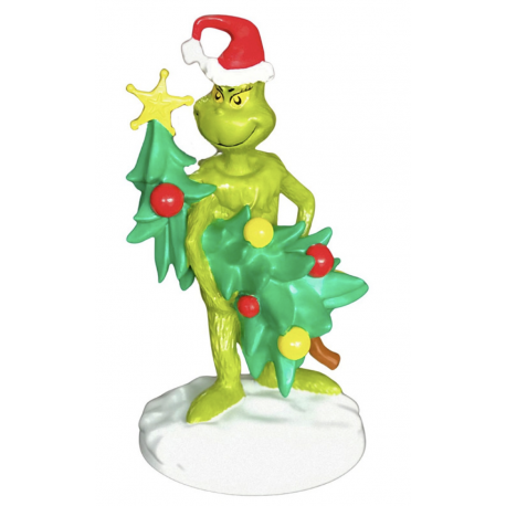 Kurt S. Adler - The Grinch with Christmas Tree Figurine