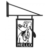 Disney - Metal Door Sign Swing Pluto Hello