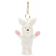 Disney Store Japan Piglet Snowy Small Soft Toy Keyring, Winnie the Pooh - 13cm