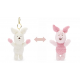 Disney Store Japan Piglet Snowy Small Soft Toy Keyring, Winnie the Pooh - 13cm