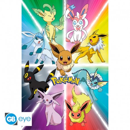 Pokemon - Poster Maxi 91.5x61 FSC Mix - Eevee Evolution (AC2)