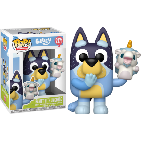 Funko Pop 2371 Bandit with Unicorse, Bluey