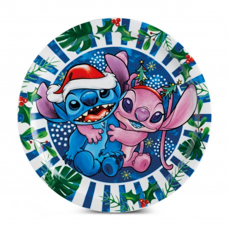 Disney Home - Angel & Stitch Blue Christmas Serving Plate D30,5cm