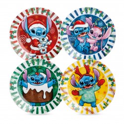 Disney Home - Stitch Christmas Dessert Plates Set (4 Pcs.)