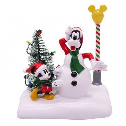 Disney Village - Mickey & Goofy Snowman