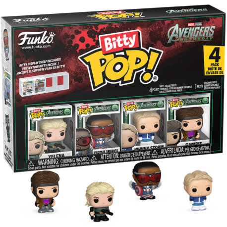 Avengers: Doomsday - Yelena, Captain America, Johnny Storm & Gambit Bitty Pop! Vinyl Figure 4-Pack