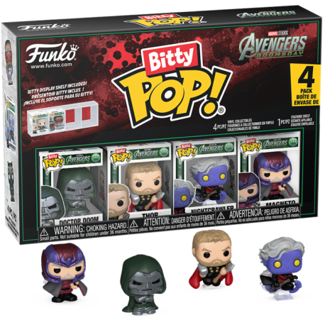 Avengers: Doomsday - Doctor Doom, Thor, Nightcrawler & Magneto Bitty Pop! Vinyl Figure 4-Pack