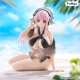 Super Sonico Noodle Stopper PVC Statue Super Sonico Swimsuit Black Color Ver. 10 cm