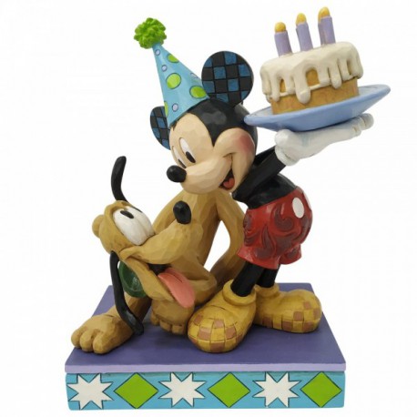 Disney Traditions - Pluto and Mickey Birthday Figurine