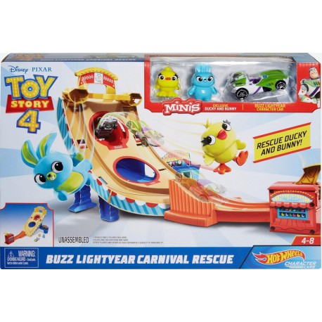 Hot Wheels and Disney Pixar Buzz Lightyear Character Car Play Set Toy Story 4