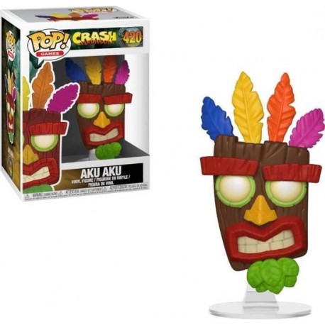 Funko Pop 420 Aku Aku, Crash Bandicoot