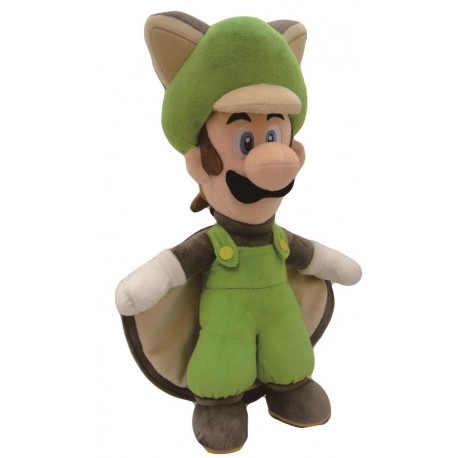 Super Mario Bros.: Flying Squirrel Luigi 38cm Knuffel